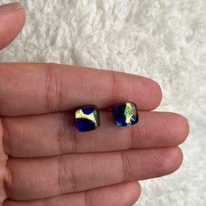 Italian Murano Glass-blown studs